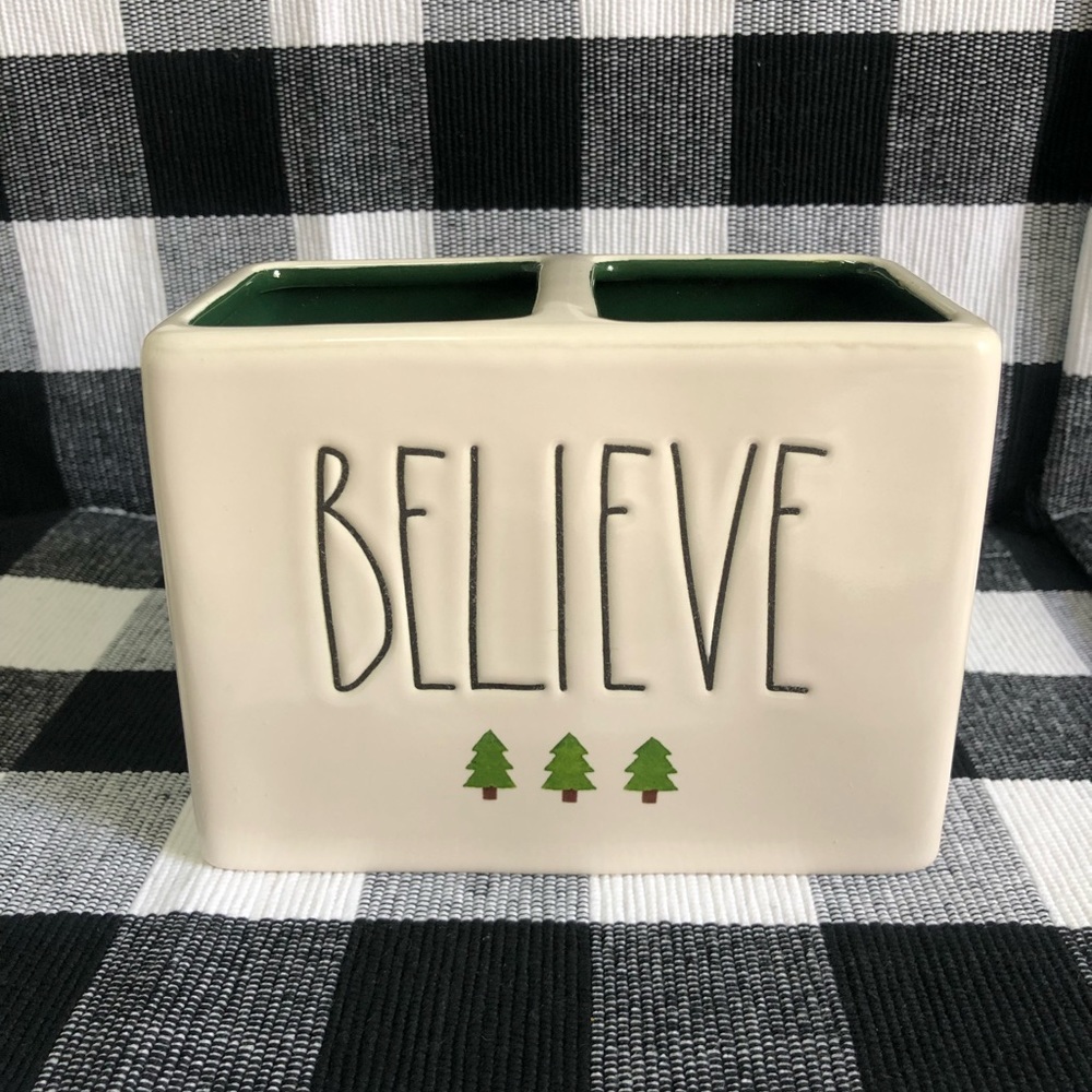 Rae Dunn “BELIEVE” Holder Toothbrush, Brushes, Other